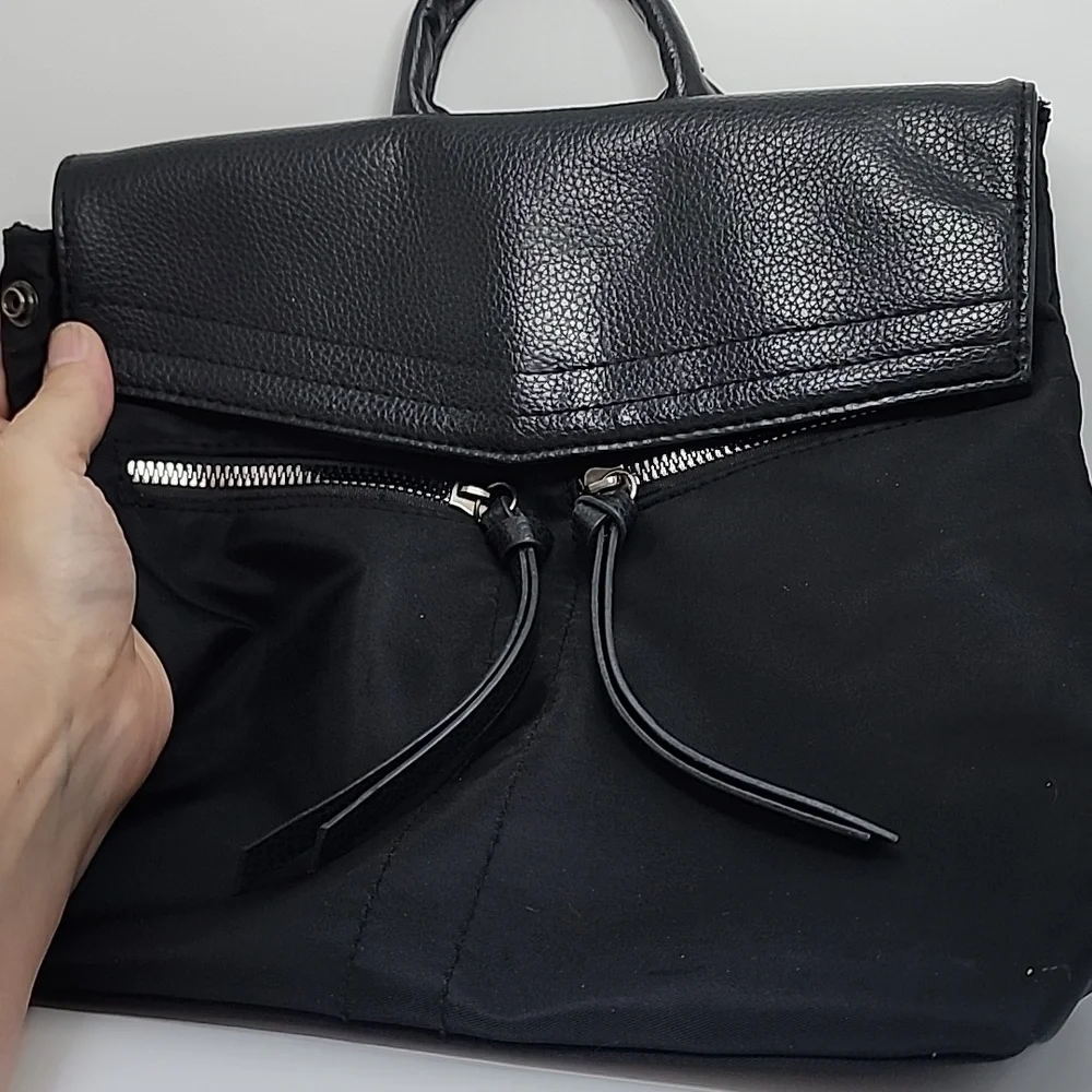 Botkier New York Trigger‎ Mini Nylon Backpack Handbag, Faux Leather Upper